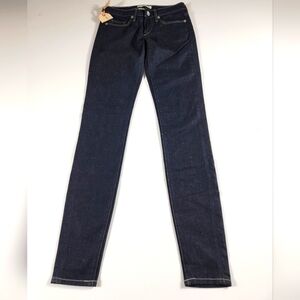 NWT Made & Crafted Levi’s 24 X32 Pins Skinny Jeans Low Rise Dark Wash Blue Denim